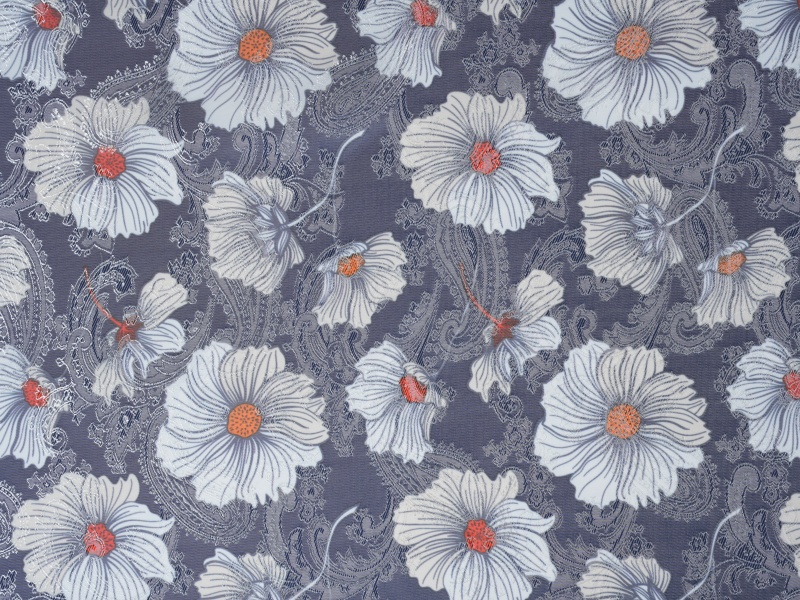 Fabrik Lapisan Bercetak Jacquard Poliester-Viskosa Fabrik Lapisan Bercetak Jacquard Poliester-Viskosa